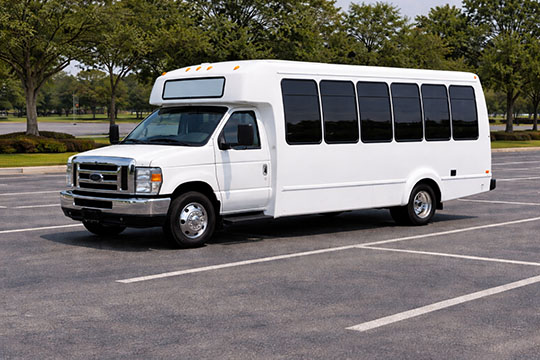 20-passenger minibus available for charter in Garland, TX